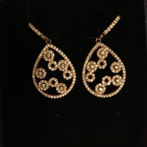 Rose gold overlay/Sterling silver earrings